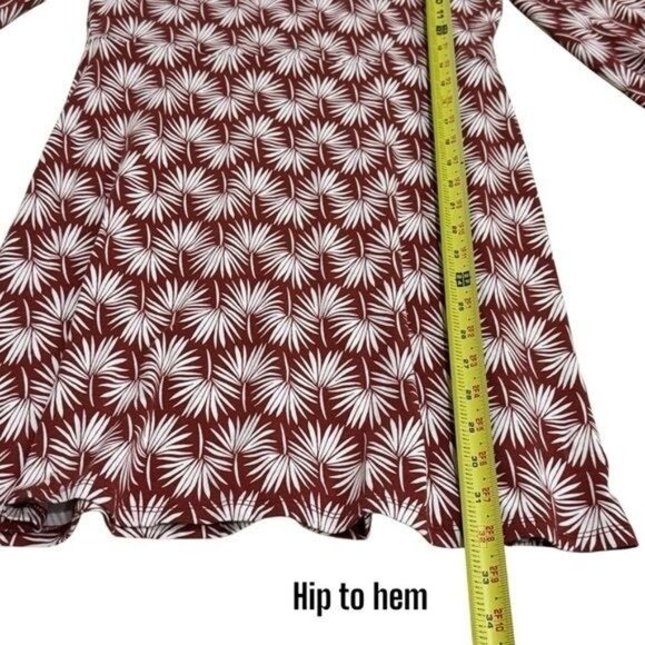 Boden Lucie Tunic Dress in Orange White Floral Print Fall Holiday Feminine 6P - Picture 10 of 10